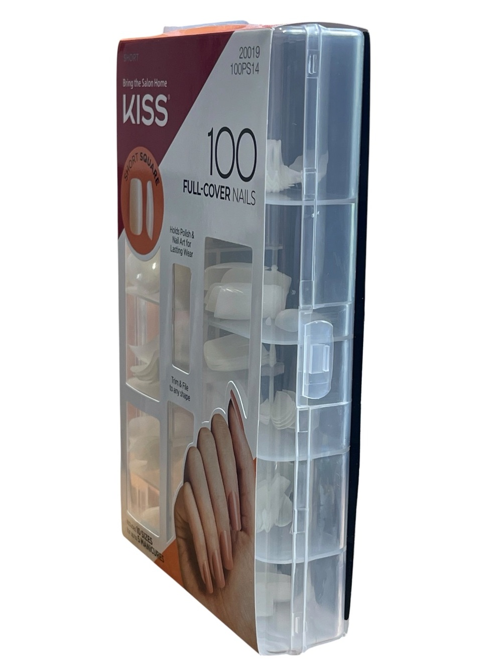 KISS 100 Full Cover Nails Short Square 100PS14 New - Picture 3 of 6